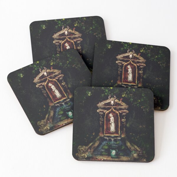 Item preview, Goblincore art The Greek Goddess Fountain at Midnight designed and sold by Monica Laipple.