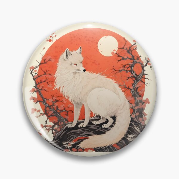 Item preview, Japanese Fox Kitsune designed and sold by Yana Grech.