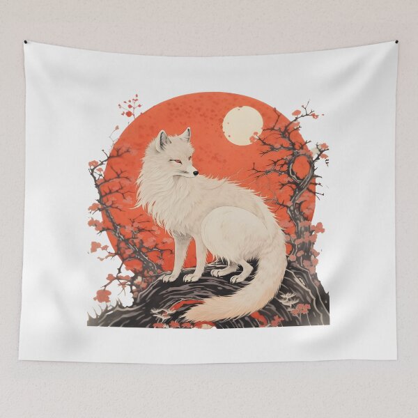 Item preview, Japanese Fox Kitsune designed and sold by Yana Grech.