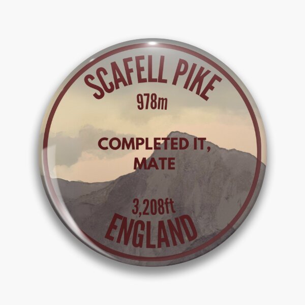 Item preview, Scafell Pike Completer Badge Lake District Mountain Patch Completed It Mate Three Peaks designed and sold by xwildthings.