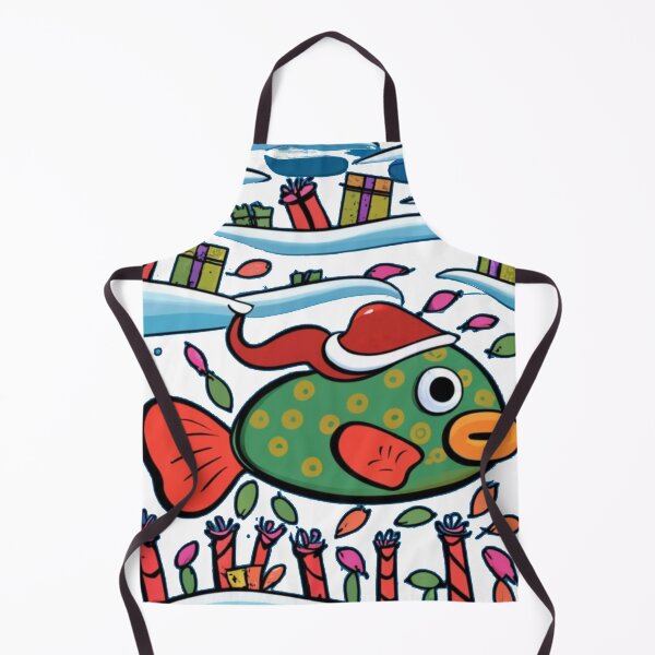 Artikelvorschau, Weihnachtsfisch in der Weihnachtsmütze entworfen und verkauft von ChromaticBlend.