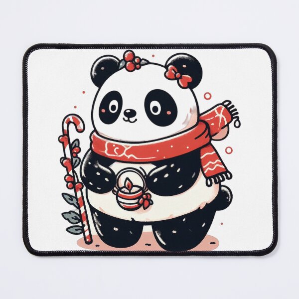 Item preview, Christmas Panda with Scarf | Christmas Animal Art for Animal Lovers and Panda Lovers Cute designed and sold by FestivePalette.