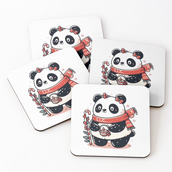 Item preview, Christmas Panda with Scarf | Christmas Animal Art for Animal Lovers and Panda Lovers Cute designed and sold by FestivePalette.