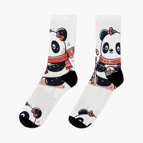 Item preview, Christmas Panda with Scarf | Christmas Animal Art for Animal Lovers and Panda Lovers Cute designed and sold by FestivePalette.
