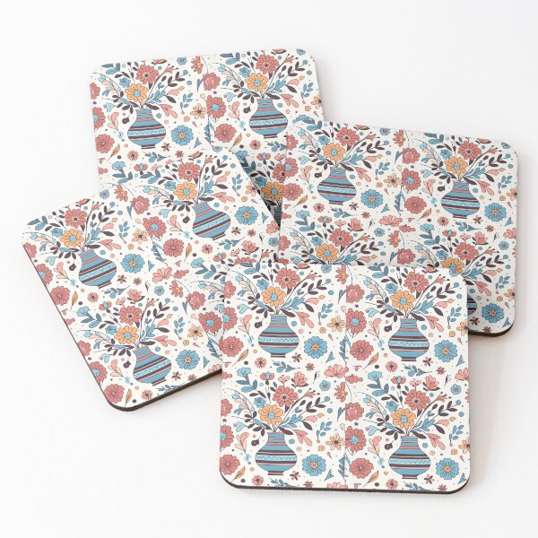 Item preview, Vase of Flowers Simplistic Pattern #2 designed and sold by AIrtisticPrints.