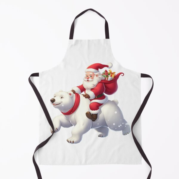 Item preview, santa riding polar bear designed and sold by Animalia-.