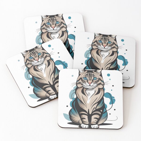 Item preview, Cute cat painted on oil style  designed and sold by PaulBlueShop.