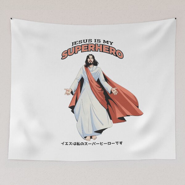 Item preview, Jesus Is My Superhero - Christian Anime designed and sold by ChristlikeMerch.