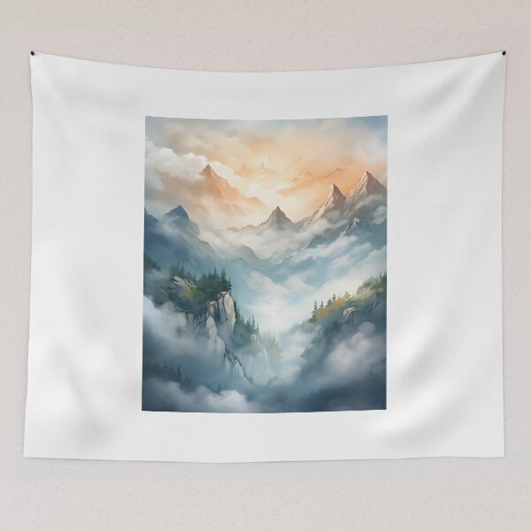 Item preview, Watercolor Wilderness: Mountain Serenity designed and sold by Shirtastically.
