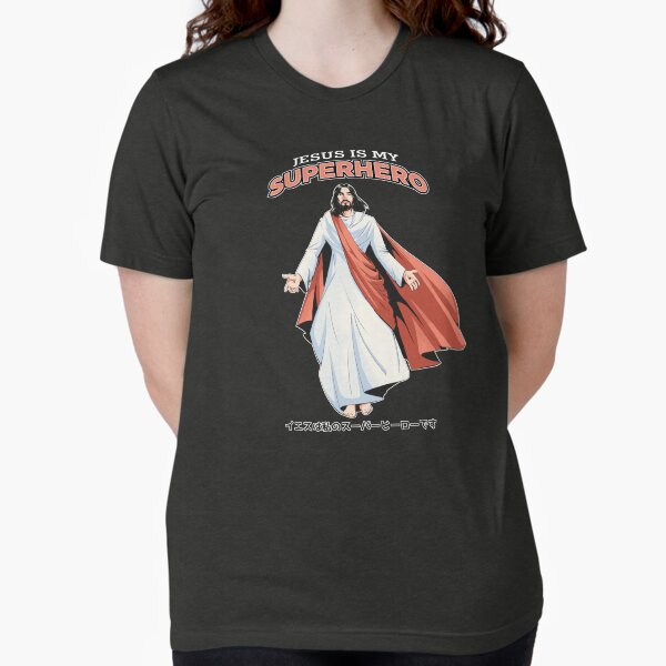 Jesus Is My Superhero - Christian Manga Tri-blend T-Shirt