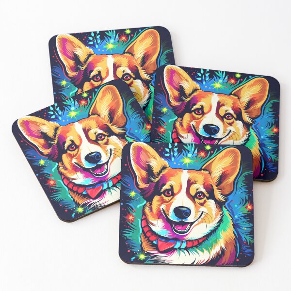 Item preview, Vibrant Corgi Christmas design designed and sold by Artbyminga.