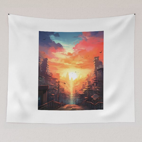 Item preview, Sunset Cityscape in Watercolor designed and sold by Shirtastically.