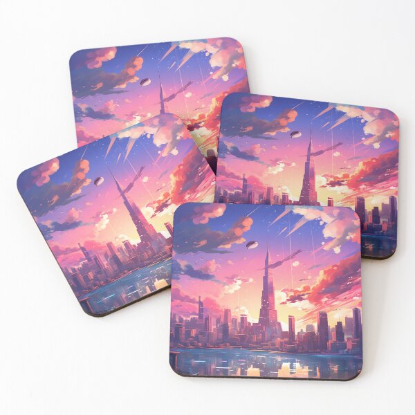 Item preview, Vibrant Sunset Over the City: Watercolor Art designed and sold by Shirtastically.
