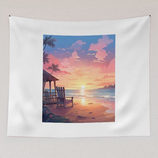 Item preview, Tranquil Dawn: Watercolor Beach Scene designed and sold by Shirtastically.