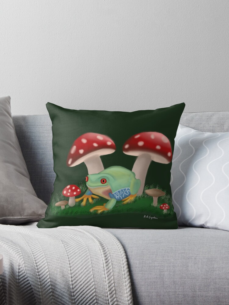 Thumbnail 1 of 4, Pillow, Frog designed and sold by K-AEyston.