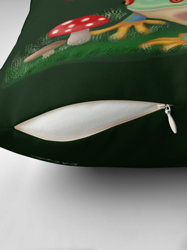 Thumbnail 2 of 4, Pillow, Frog designed and sold by K-AEyston.