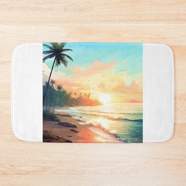 Item preview, Soothing Sunrise: A Tranquil Beach in Watercolor designed and sold by Shirtastically.