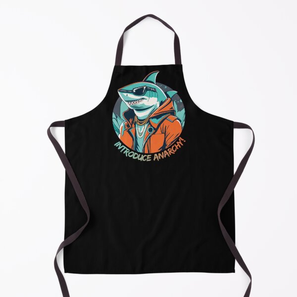 Item preview, Shark in sunglasses and orange jacket designed and sold by HarridanCreates.