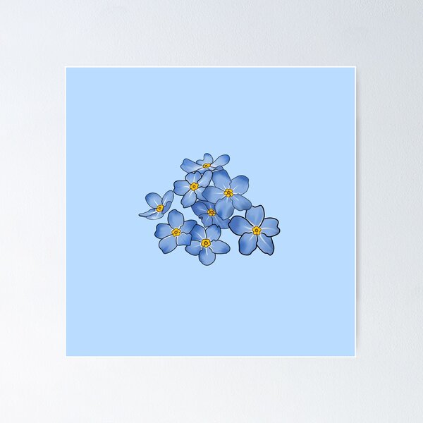Item preview, Forget-me-not flowers- Remembrance and nostalgia  designed and sold by SakuraYoruki.