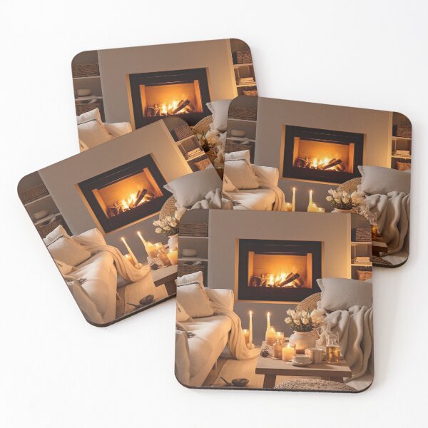 Item preview, Cozy Winter Evening by the Fireplace designed and sold by FireScreen.