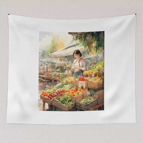 Item preview, Farmer's Market Fervor: Watercolor Wonder designed and sold by Shirtastically.
