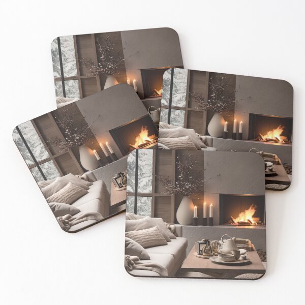 Item preview, Cozy Winter Evening by the Fireplace designed and sold by FireScreen.