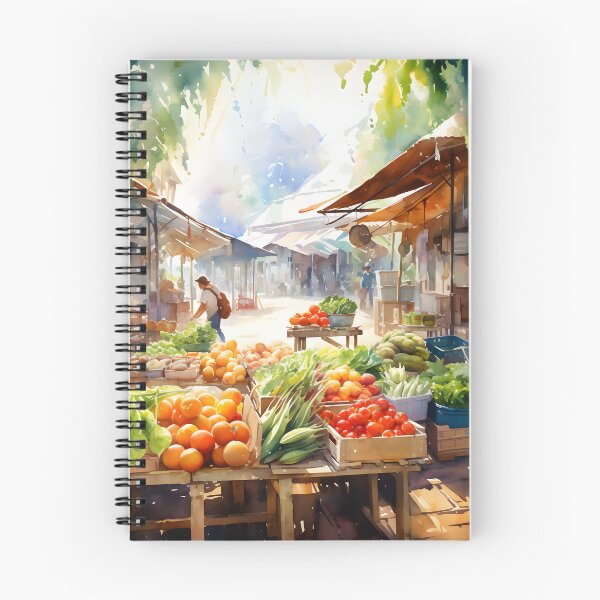 Item preview, Bustling Bazaar: Lively Farmer's Market in Watercolor designed and sold by Shirtastically.