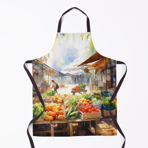 Item preview, Bustling Bazaar: Lively Farmer's Market in Watercolor designed and sold by Shirtastically.