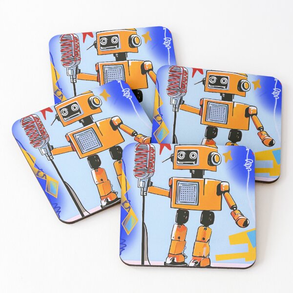 Item preview, Despite the initial stage fright, robots can do karaoke suprisingly well if pushed designed and sold by ObliqArtworks.