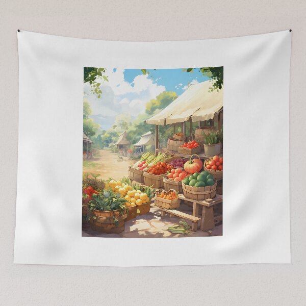 Item preview, Watercolor Wanderlust: The Lively Farmer's Market designed and sold by Shirtastically.