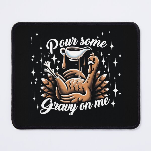Item preview, Pour Some Gravy On Me Button Up Groovy Thanksgiving Turkey Tee-Shirt designed and sold by olympe-store.