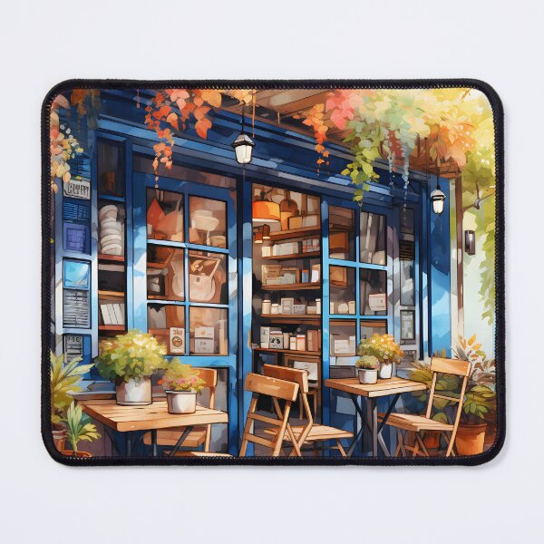 Item preview, Brewed in Warmth: A Cozy Coffee Shop in Watercolor designed and sold by Shirtastically.