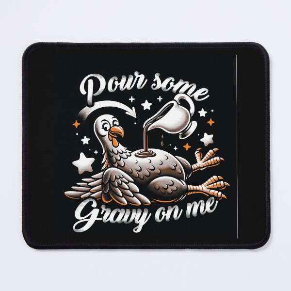 Item preview, Pour Some Gravy On Me Button Up Groovy Thanksgiving Turkey Tee-Shirt designed and sold by olympe-store.