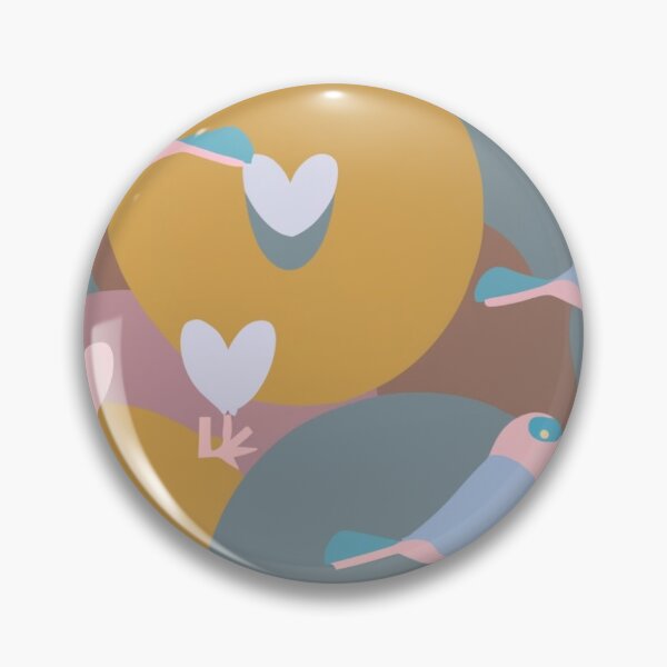 Artikelvorschau, Muted Summer / Soft Summer pattern, skin-tone matching, personal color analysis, PCA, mid-century modern, birds entworfen und verkauft von look4seasons.
