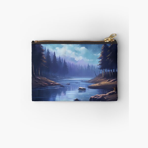 Item preview, Serene Shadows: A Moonlit Lake in Watercolor designed and sold by Shirtastically.