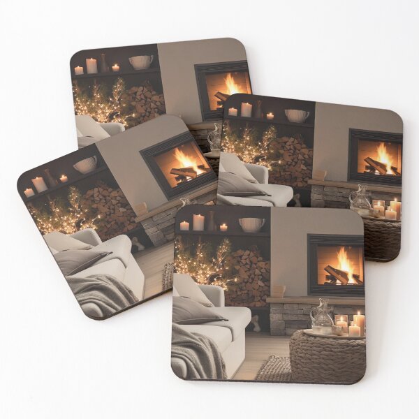 Item preview, Cozy Winter Evening by the Fireplace designed and sold by FireScreen.