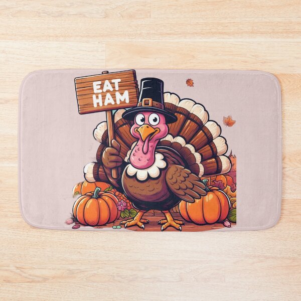 Item preview, Eat Ham Thanksgiving Funny Turkey Funny Thanksgiving Art Autumn | Happy Thankgiving! designed and sold by FestivePalette.