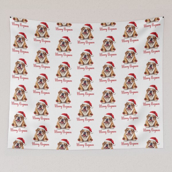 Item preview, Bulldog Dog Merry Dogmas designed and sold by Blok45.