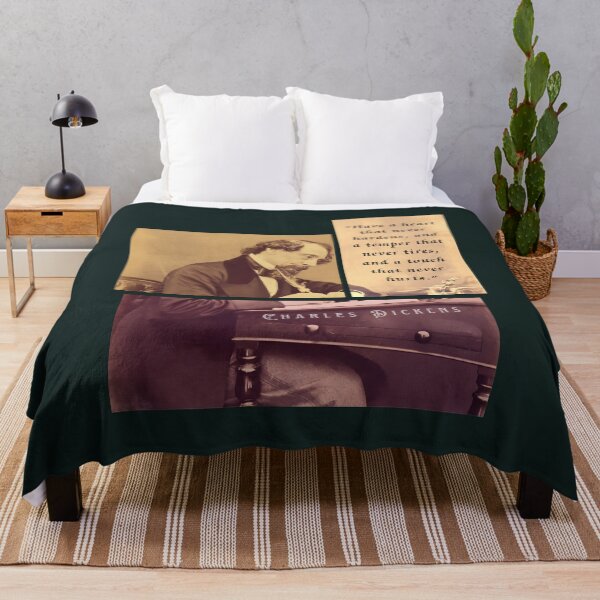 Item preview, Charles Dickens portrait and quote: Have a heart that never hardens, and a temper that never tires, and a touch that never hurts. designed and sold by artbleed.