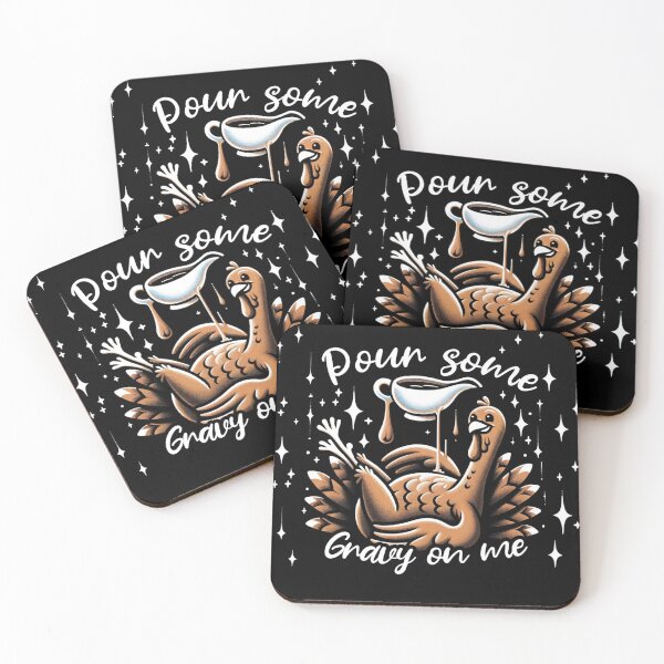 Item preview, Pour Some Gravy On Me Button Up Groovy Thanksgiving Turkey Tee-Shirt designed and sold by olympe-store.