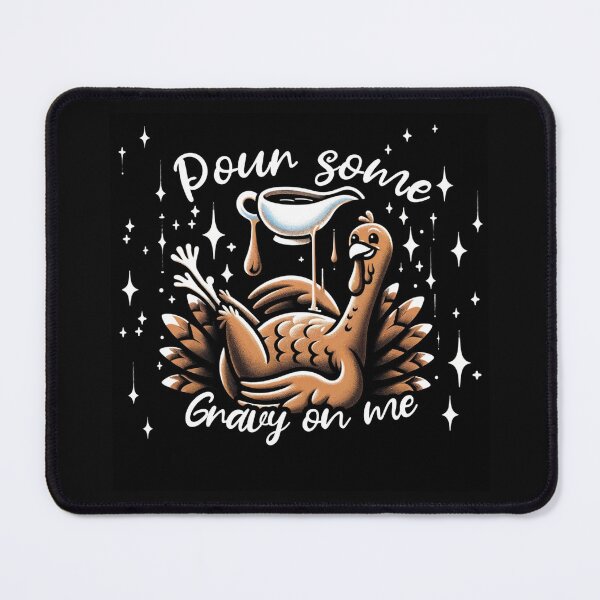 Item preview, Pour Some Gravy On Me Button Up Groovy Thanksgiving Turkey Tee-Shirt designed and sold by olympe-store.