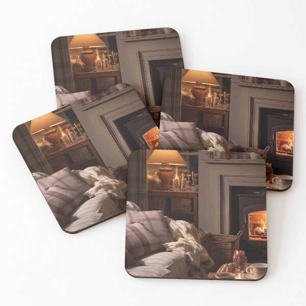 Item preview, Cozy Winter Evening by the Fireplace designed and sold by FireScreen.