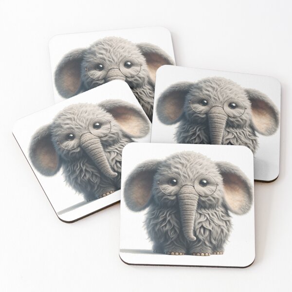 Item preview, Pachyderm Purr-fection: The Spectacled Sweetheart. designed and sold by Left-Hand-Tree.