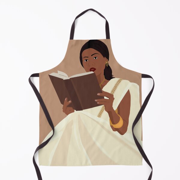 Item preview, Indian woman in saree reading book art designed and sold by ThePurplePrints.