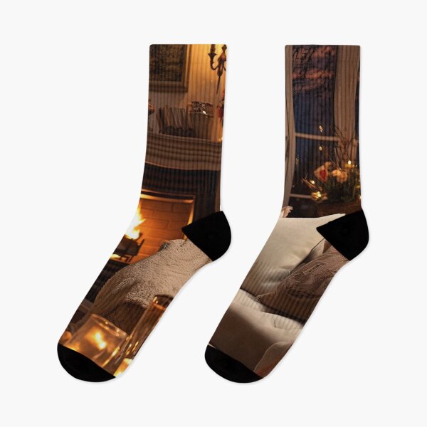 Item preview, Cozy Winter Evening by the Fireplace designed and sold by FireScreen.