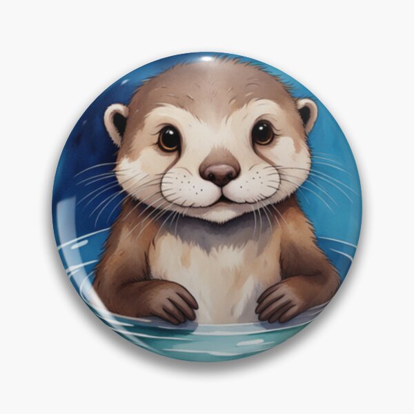 Item preview,  cute thin otter watercolor designed and sold by aipaint.