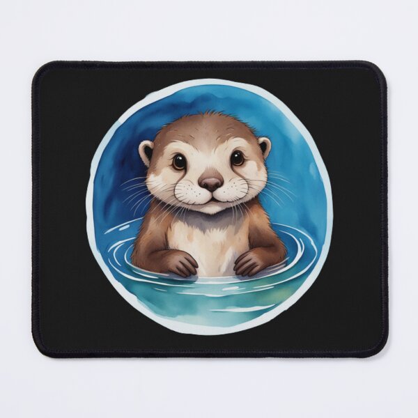 Item preview,  cute thin otter watercolor designed and sold by aipaint.