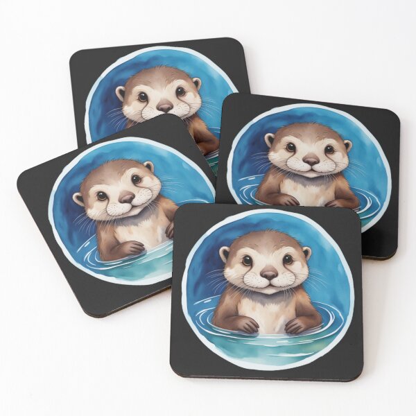 Item preview,  cute thin otter watercolor designed and sold by aipaint.