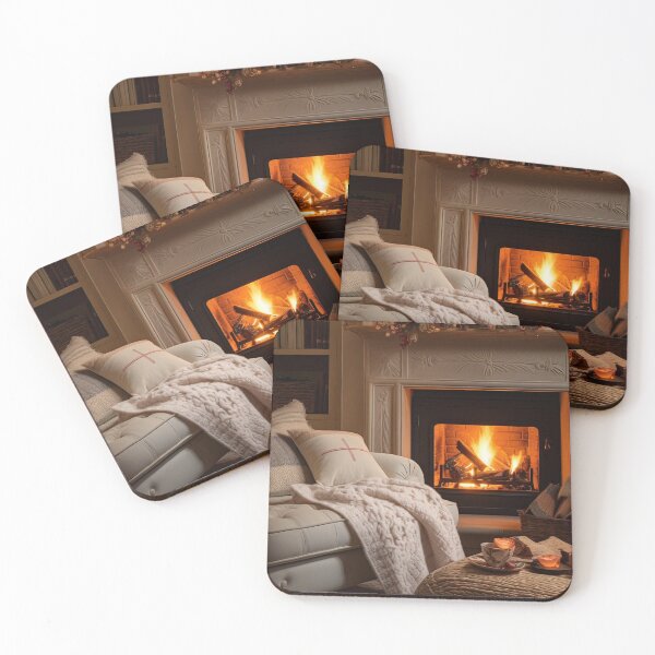 Item preview, Cozy Winter Evening by the Fireplace designed and sold by FireScreen.