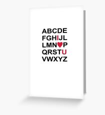 alphabet Greeting Card